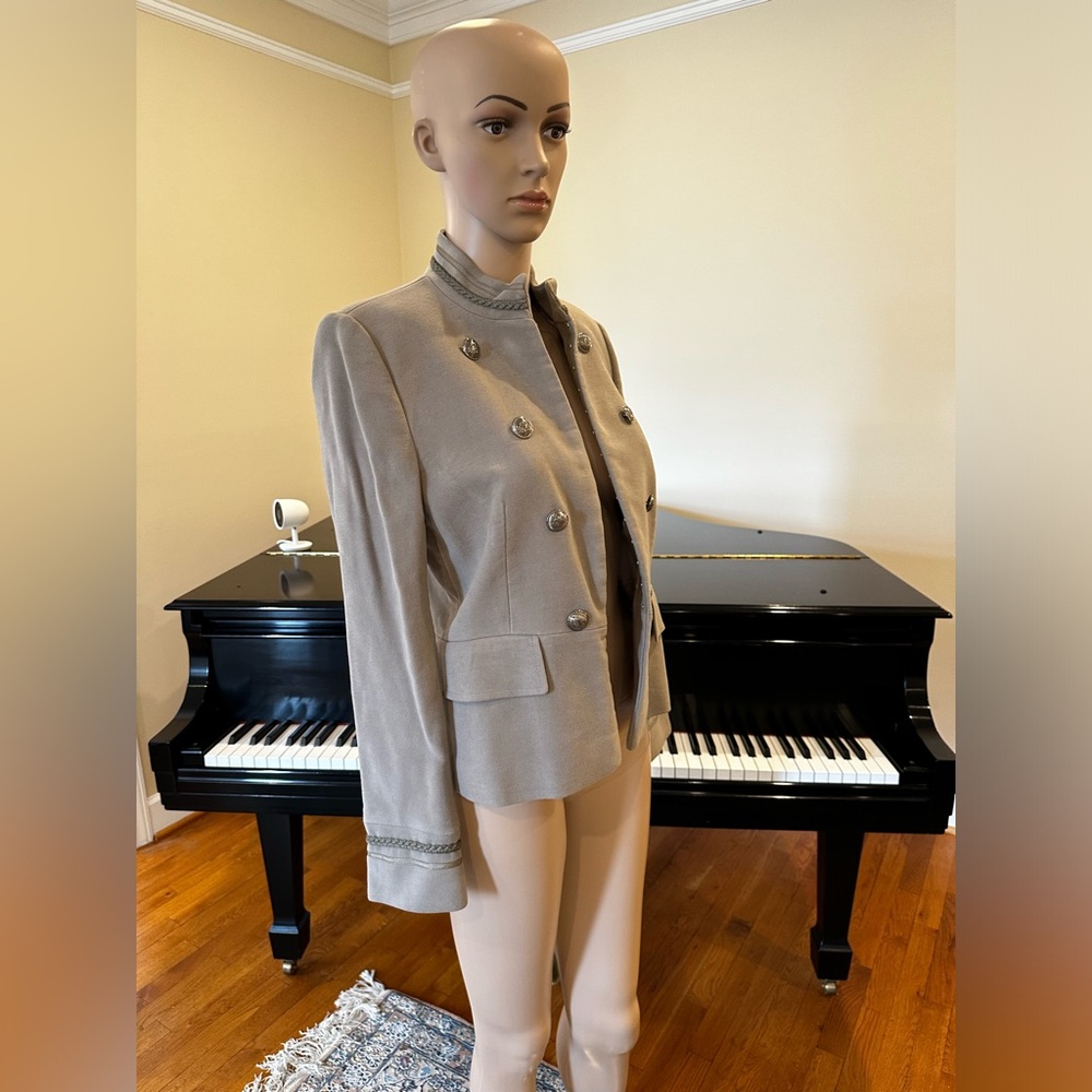 RARE Luxury Minimalist Zara Military Style Faux Double Breasted Jacket - Picture 13 of 14